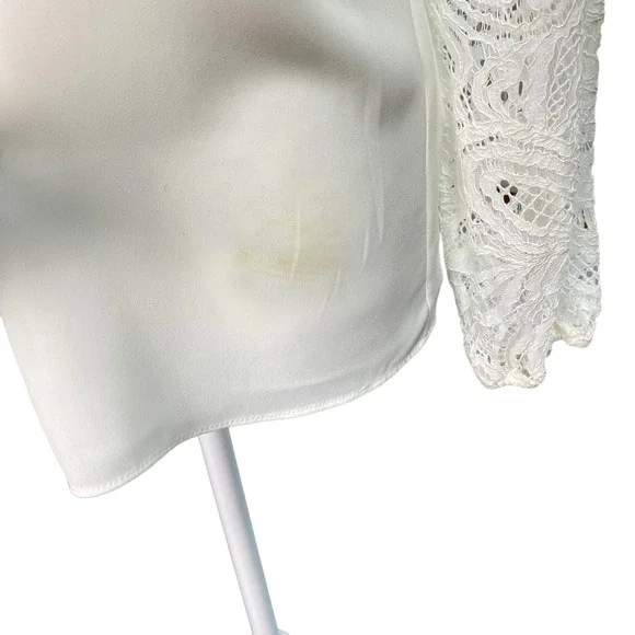 LILLY PULITZER Womens Size Small Keegan Top Style 003168 Coconut White Lace - Picture 4 of 7
